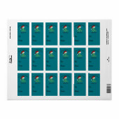 タコ抜きのスッキリしたクリスマス ラベル (フルシート)