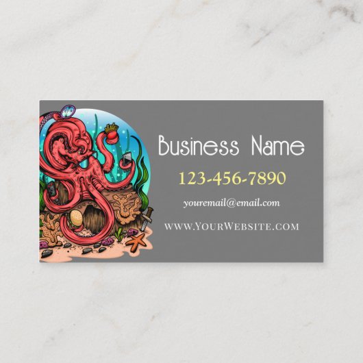 タコ数々のタコ 名刺 (裏面)