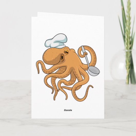 タコ料理シェフ帽 カード (裏面)