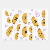 タコ新郎新婦結婚のラッピングシート ラッピングペーパーシート (正面2)