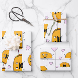 タコ新郎新婦結婚のラッピングシート ラッピングペーパーシート