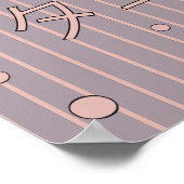 タコ日本のパターン ポスター (角)