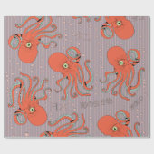 タコ日本のパターン ラッピングペーパー (フラット)