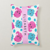 タコ柄かわいいタコ海あなたの名前 アクセントクッション (正面(垂直))