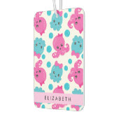 タコ柄かわいいタコ海あなたの名前 カーエアーフレッシュナー (左)