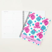 タコ柄かわいいタコ海あなたの名前 プランナー手帳 (ディスプレー)