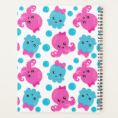 タコ柄かわいいタコ海あなたの名前 プランナー手帳 (裏面)