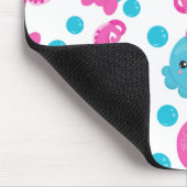 タコ柄かわいいタコ海あなたの名前 マウスパッド (コーナー)