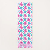 タコ柄かわいいタコ海あなたの名前 ヨガマット (正面)