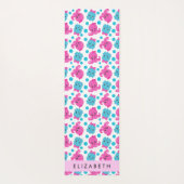 タコ柄かわいいタコ海あなたの名前 ヨガマット (裏面)