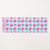 タコ柄かわいいタコ海あなたの名前 ヨガマット (正面(横))