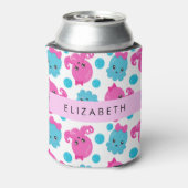 タコ柄かわいいタコ海あなたの名前 缶クーラー (缶裏面)