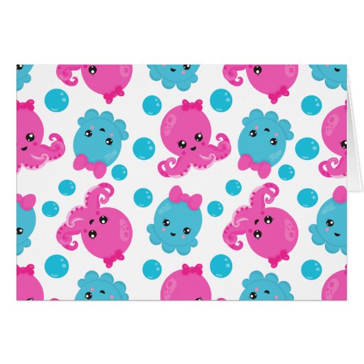 タコ柄、かわいいタコ、海獣 (正面横)