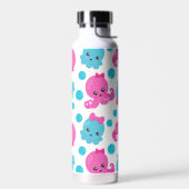 タコ柄、かわいいタコ、海獣 ウォーターボトル (左面)