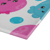 タコ柄、かわいいタコ、海獣 カッティングボード (角)