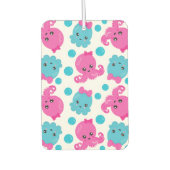 タコ柄、かわいいタコ、海獣 カーエアーフレッシュナー (正面)