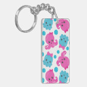 タコ柄、かわいいタコ、海獣 キーホルダー (正面左)