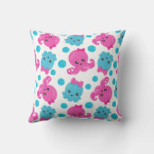 タコ柄、かわいいタコ、海獣 クッション (裏面)