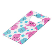 タコ柄、かわいいタコ、海獣 クレジットカード栓抜き (裏面アングル)