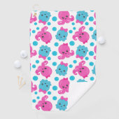 タコ柄、かわいいタコ、海獣 ゴルフタオル (インサイチュ)