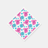 タコ柄、かわいいタコ、海獣 スタンダードカクテルナプキン (角)