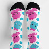 タコ柄、かわいいタコ、海獣 ソックス (上部)