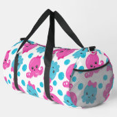 タコ柄、かわいいタコ、海獣 ダッフルバッグ (右コーナー)