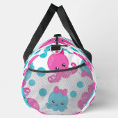 タコ柄、かわいいタコ、海獣 ダッフルバッグ (右)