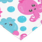 タコ柄、かわいいタコ、海獣 テーブルクロス (アングル)