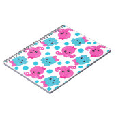 タコ柄、かわいいタコ、海獣 ノートブック (左側)