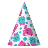 タコ柄、かわいいタコ、海獣 パーティーハット (左)