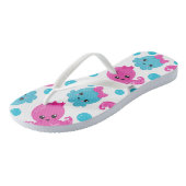 タコ柄、かわいいタコ、海獣 ビーチサンダル (アングル)