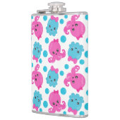 タコ柄、かわいいタコ、海獣 フラスク (左)