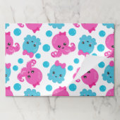 タコ柄、かわいいタコ、海獣 ペーパーパッド (折り畳み)