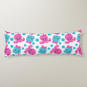 タコ柄、かわいいタコ、海獣 ボディピロー (裏面)