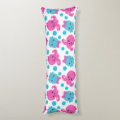 タコ柄、かわいいタコ、海獣 ボディピロー (裏面 (縦))