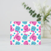 タコ柄、かわいいタコ、海獣 ポストカード (スタンド正面)