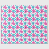 タコ柄、かわいいタコ、海獣 ラッピングペーパー (フラット)