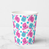 タコ柄、かわいいタコ、海獣 紙コップ (右)