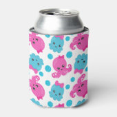 タコ柄、かわいいタコ、海獣 缶クーラー (缶正面)