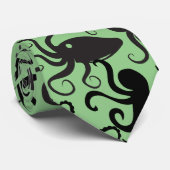 タコ柄w LGreen BG ネクタイ (ロール)