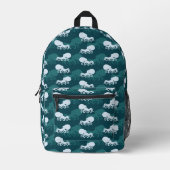 タコ模様の列 プリントバックパック (正面)