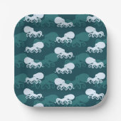 タコ模様の列 ペーパープレート (正面)