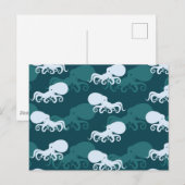 タコ模様の列 ポストカード (正面/裏面)