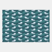 タコ模様の列 ラッピングペーパーシート (正面2)