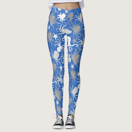 タコ模様.b LBlue BG レギンス (正面)