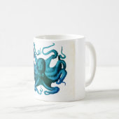 タコ水彩イラストレーション コーヒーマグカップ (正面右)