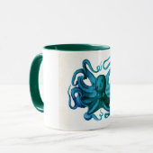 タコ水彩イラストレーション マグカップ (正面左)