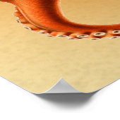 タコ海の怪物の生き物セファラポッドヴィンテージ ポスター (角)