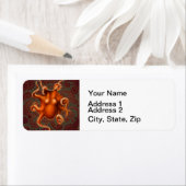 タコ海の怪物の生き物セファラポッドヴィンテージ ラベル (インサイチュ)